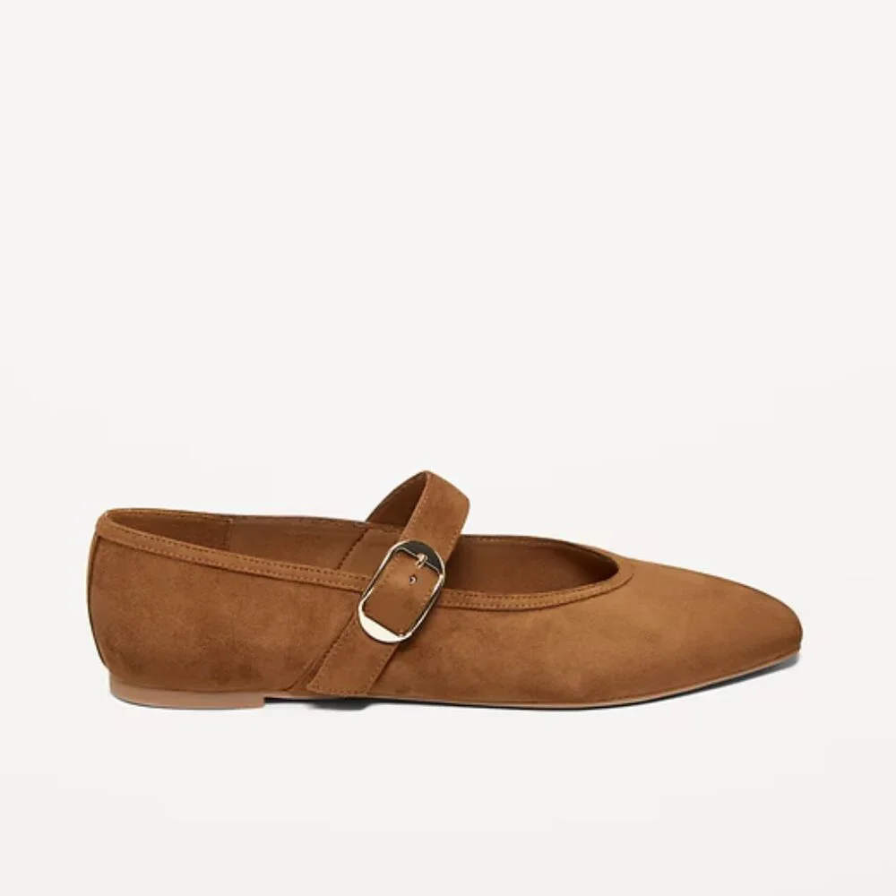Old Navy Chestnut Mary Jane Ballet Flats/NWT/10 - Picture 3 of 15